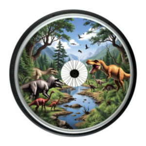 Colour My Wheels Spoke Guards – Dinosaurs!