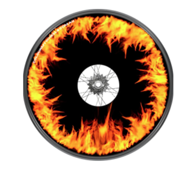 Colour My Wheels Spoke Guards – Fire Wheel