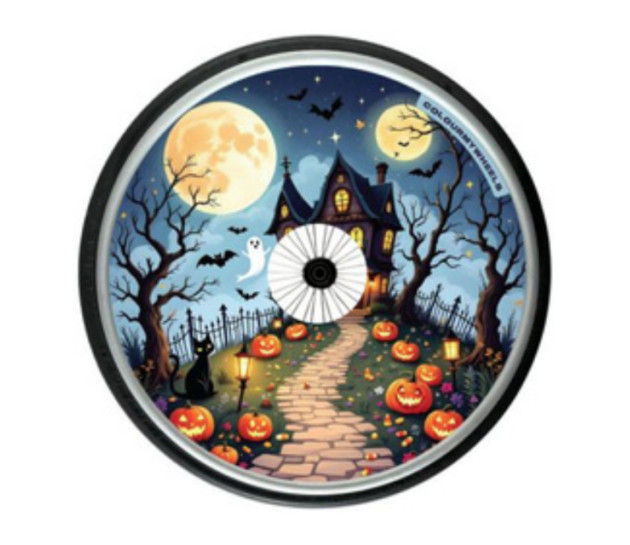 Colour My Wheels Spoke Guards – Halloween Moons