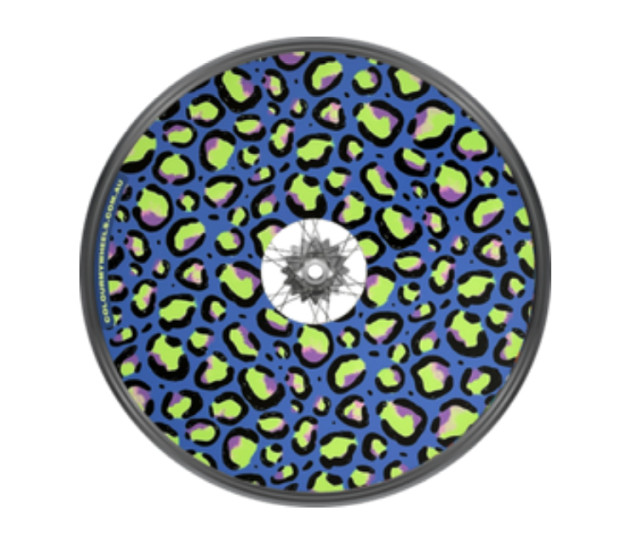 Colour My Wheels Spoke Guards – Leopard Green Purple