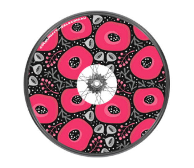 Colour My Wheels Spoke Guards – Red Poppies