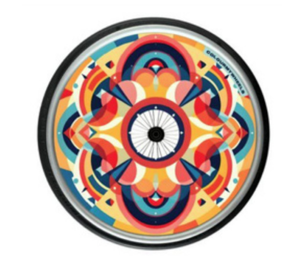 Colour My Wheels Spoke Guards – Retro Mandala